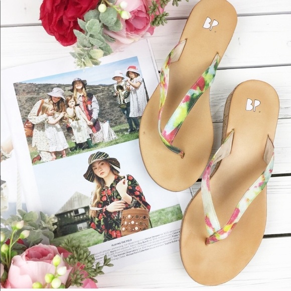 bp Shoes - BP Watercolor Slip On Summer Sandals 7